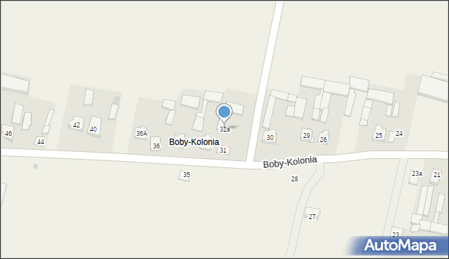 Boby-Kolonia, Boby-Kolonia, 32a, mapa Boby-Kolonia