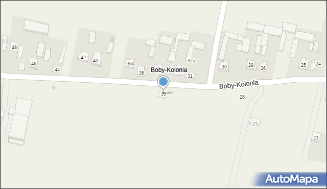Boby-Kolonia, Boby-Kolonia, 35, mapa Boby-Kolonia