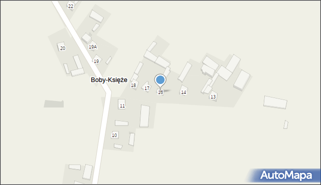 Boby-Księże, Boby-Księże, 16, mapa Boby-Księże