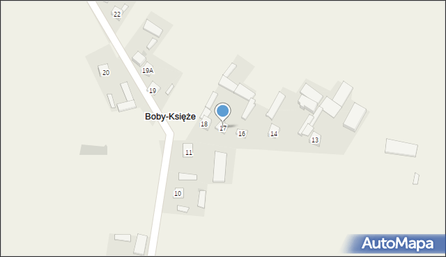 Boby-Księże, Boby-Księże, 17, mapa Boby-Księże