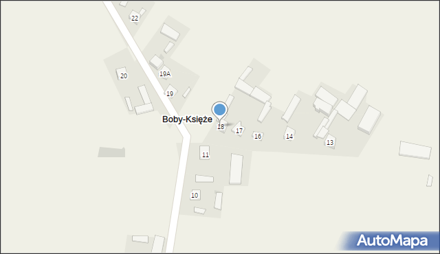 Boby-Księże, Boby-Księże, 18, mapa Boby-Księże