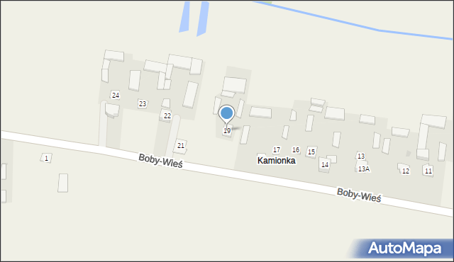 Boby-Wieś, Boby-Wieś, 19, mapa Boby-Wieś