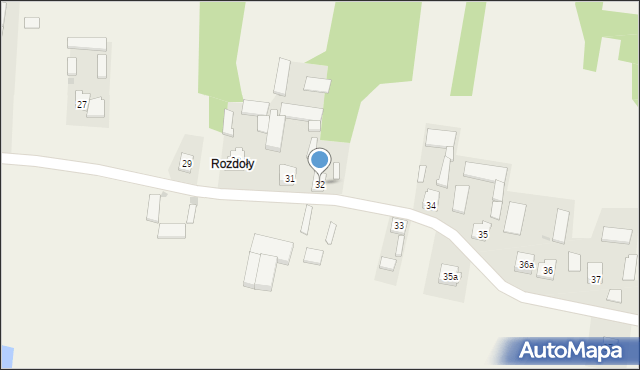 Boby-Wieś, Boby-Wieś, 32, mapa Boby-Wieś
