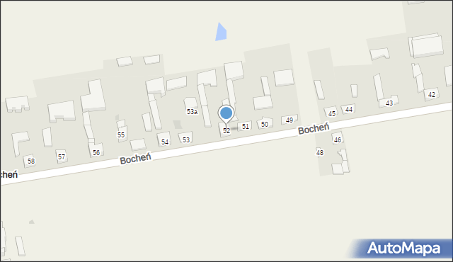 Bocheń, Bocheń, 52, mapa Bocheń