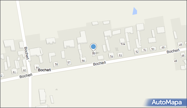 Bocheń, Bocheń, 55, mapa Bocheń