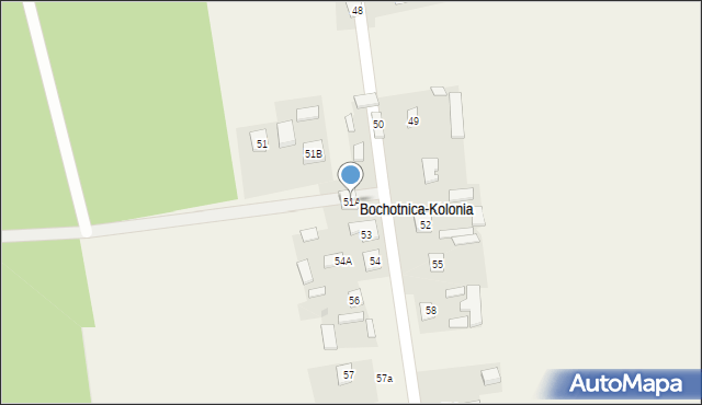 Bochotnica-Kolonia, Bochotnica-Kolonia, 51A, mapa Bochotnica-Kolonia