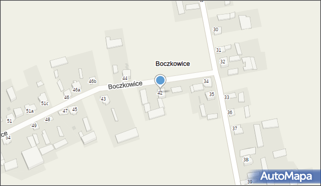 Boczkowice, Boczkowice, 42, mapa Boczkowice