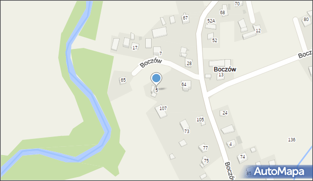 Boczów, Boczów, 5, mapa Boczów