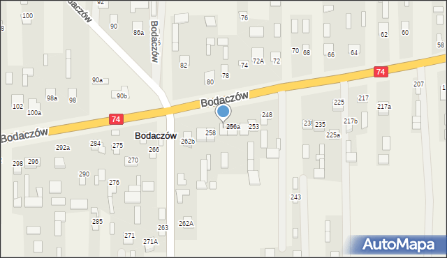 Bodaczów, Bodaczów, 256b, mapa Bodaczów