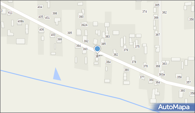 Bodaczów, Bodaczów, 387, mapa Bodaczów