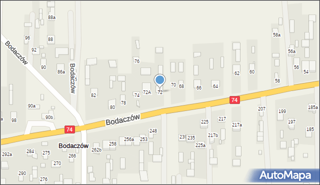 Bodaczów, Bodaczów, 72, mapa Bodaczów