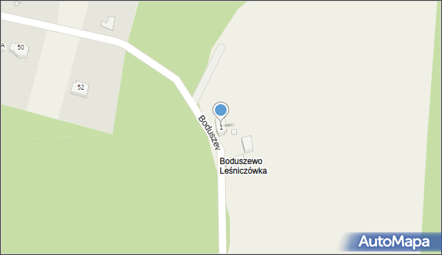 Boduszewo Leśniczówka, Boduszewo Leśniczówka, 1, mapa Boduszewo Leśniczówka