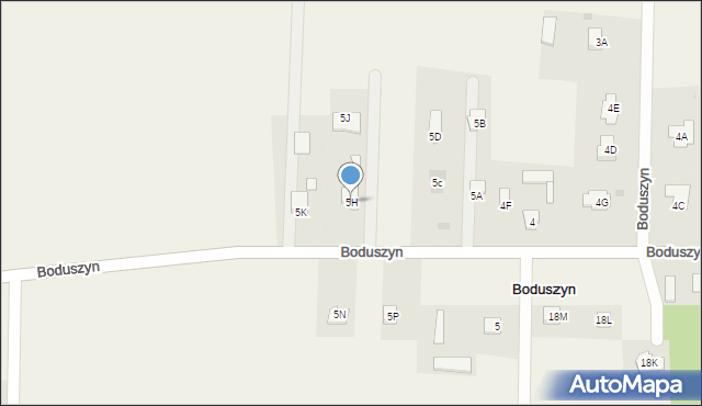 Boduszyn, Boduszyn, 5H, mapa Boduszyn