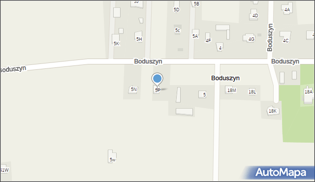 Boduszyn, Boduszyn, 5P, mapa Boduszyn