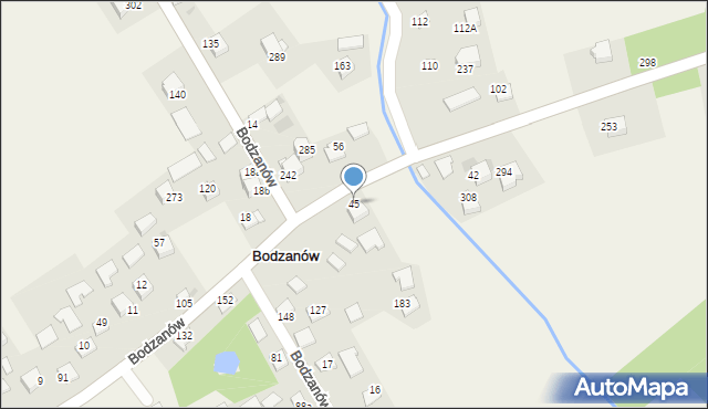 Bodzanów, Bodzanów, 45, mapa Bodzanów