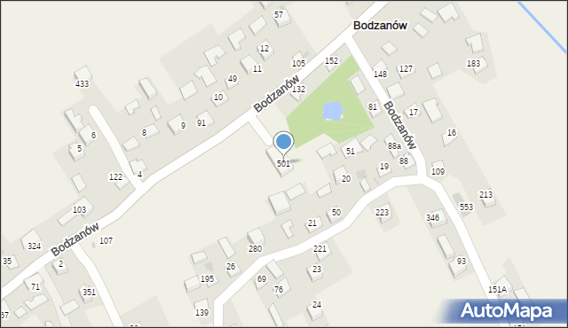 Bodzanów, Bodzanów, 501, mapa Bodzanów