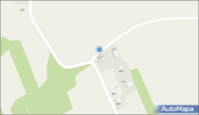 Bodzanów, Bodzanów, 511, mapa Bodzanów