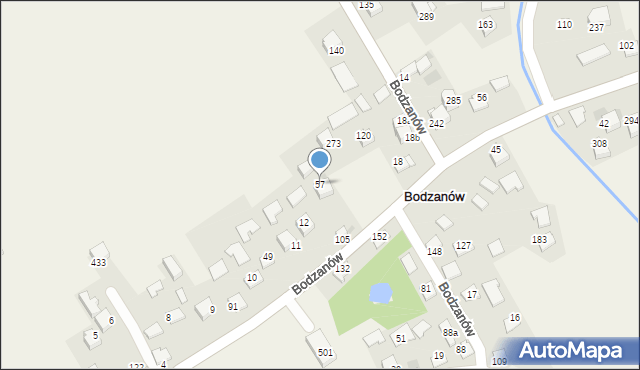 Bodzanów, Bodzanów, 57, mapa Bodzanów