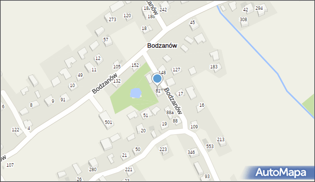 Bodzanów, Bodzanów, 81, mapa Bodzanów