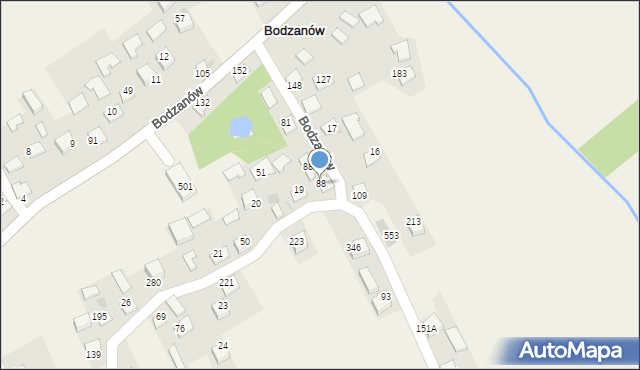 Bodzanów, Bodzanów, 88, mapa Bodzanów