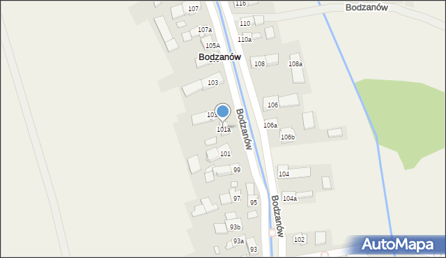 Bodzanów, Bodzanów, 101a, mapa Bodzanów