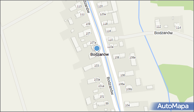 Bodzanów, Bodzanów, 105, mapa Bodzanów