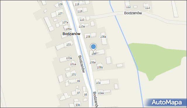 Bodzanów, Bodzanów, 106, mapa Bodzanów