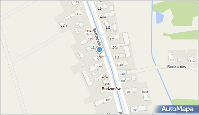 Bodzanów, Bodzanów, 109, mapa Bodzanów