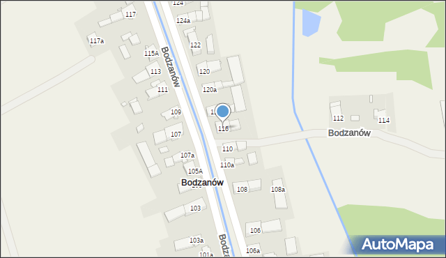 Bodzanów, Bodzanów, 116, mapa Bodzanów