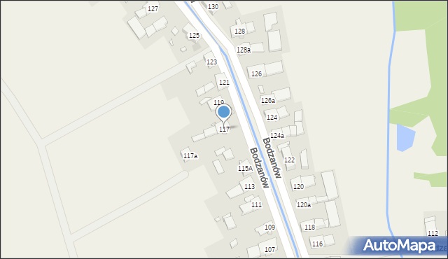 Bodzanów, Bodzanów, 117, mapa Bodzanów