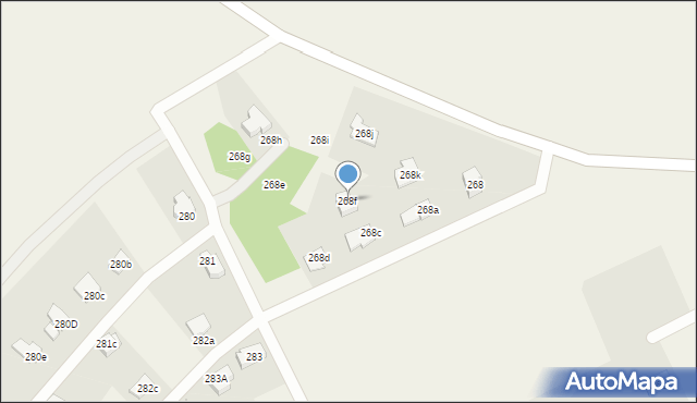 Bodzanów, Bodzanów, 268f, mapa Bodzanów