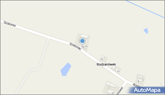 Bodzanówek, Bodzanówek, 13, mapa Bodzanówek