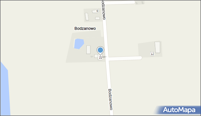 Bodzanowo, Bodzanowo, 11, mapa Bodzanowo