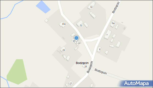 Bodzęcin, Bodzęcin, 30b, mapa Bodzęcin