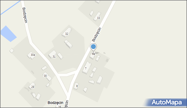 Bodzęcin, Bodzęcin, 6a, mapa Bodzęcin