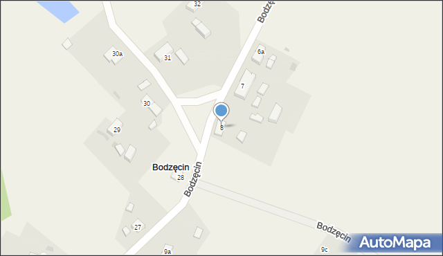 Bodzęcin, Bodzęcin, 8, mapa Bodzęcin