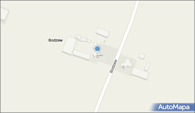 Bodzew, Bodzew, 12, mapa Bodzew