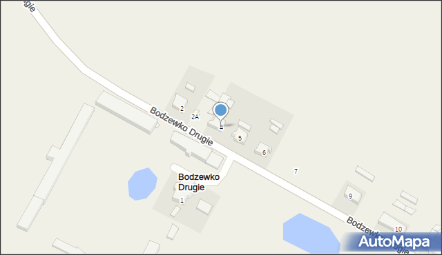 Bodzewko Drugie, Bodzewko Drugie, 4, mapa Bodzewko Drugie