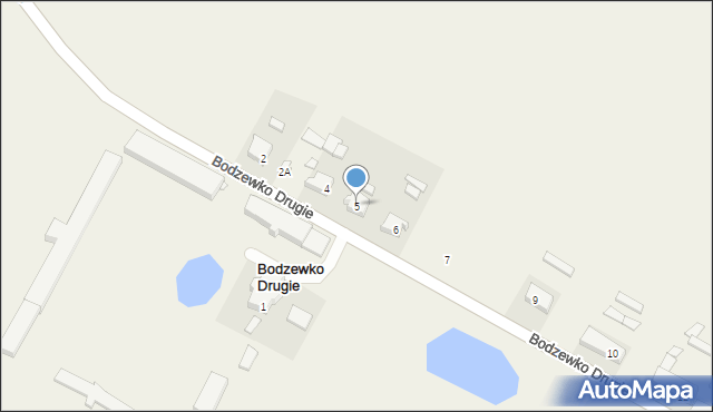 Bodzewko Drugie, Bodzewko Drugie, 5, mapa Bodzewko Drugie