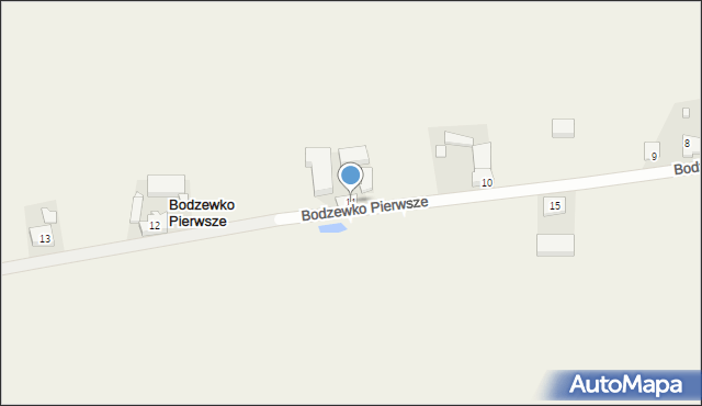 Bodzewko Pierwsze, Bodzewko Pierwsze, 11, mapa Bodzewko Pierwsze