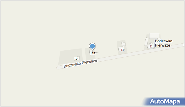 Bodzewko Pierwsze, Bodzewko Pierwsze, 13B, mapa Bodzewko Pierwsze