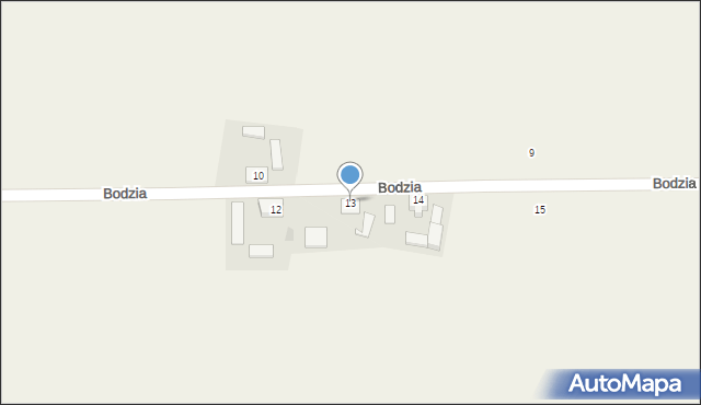 Bodzia, Bodzia, 13, mapa Bodzia