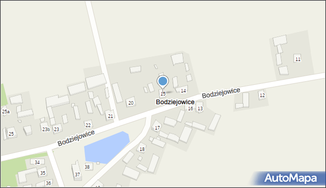 Bodziejowice, Bodziejowice, 15, mapa Bodziejowice