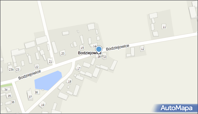 Bodziejowice, Bodziejowice, 16, mapa Bodziejowice