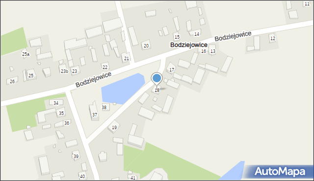 Bodziejowice, Bodziejowice, 18, mapa Bodziejowice