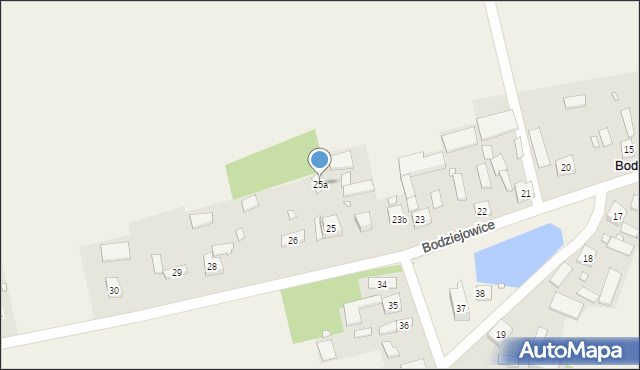 Bodziejowice, Bodziejowice, 25a, mapa Bodziejowice