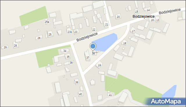 Bodziejowice, Bodziejowice, 38, mapa Bodziejowice