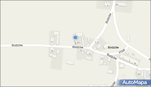 Bodzów, Bodzów, 8, mapa Bodzów