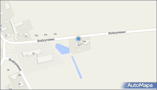 Bodzyniewo, Bodzyniewo, 34, mapa Bodzyniewo