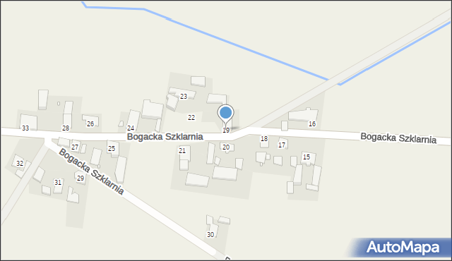 Bogacka Szklarnia, Bogacka Szklarnia, 19, mapa Bogacka Szklarnia